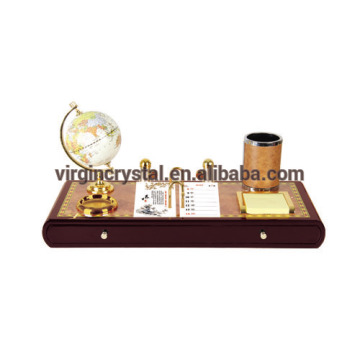 Promotion High Level Wooden Office Organizers With Calendar And Globe