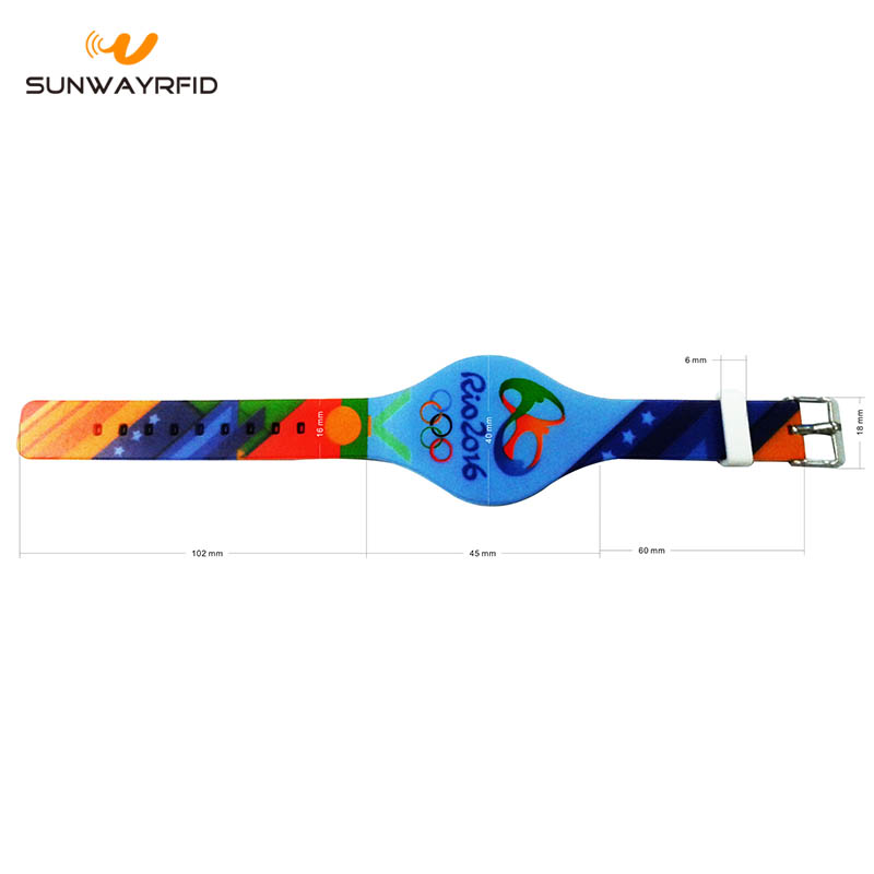 colorful rfid wristband size