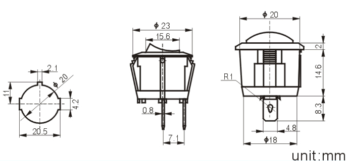 MRS-101-9-1rocker switch