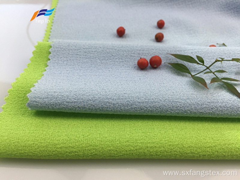 100% Polyester Fleece Crepe Dyed PD Clothing Fabric