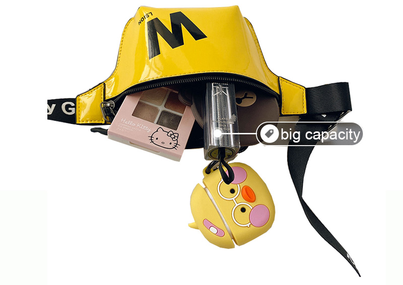 Customized Pu kids sports fashion wear belt bag candy color for children eco friendly waist bag