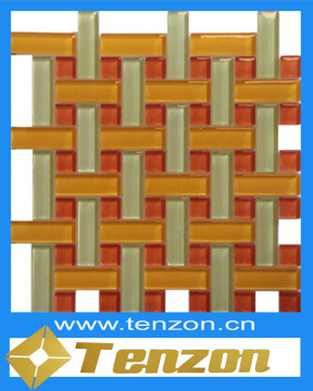 Sunny Yellow Rosa Larazi Glass Mosaic