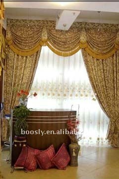 custom electric window curtains with valance