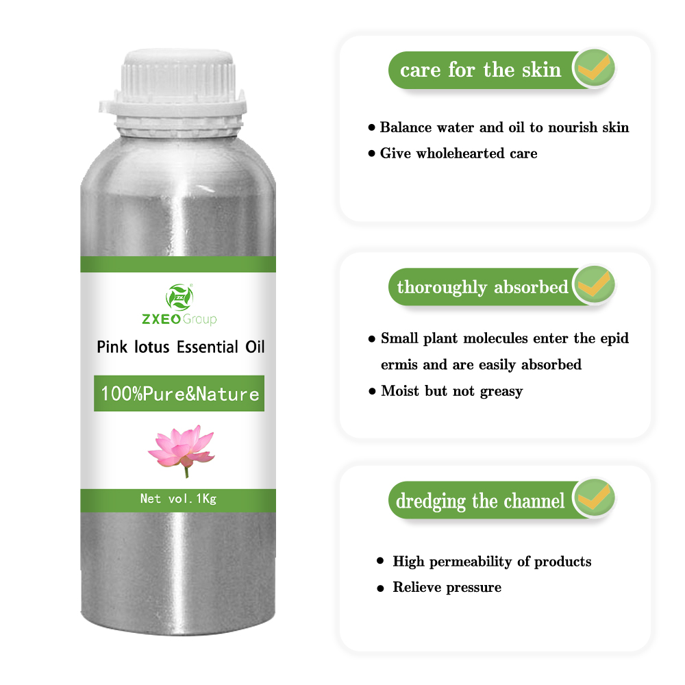 Aceite esencial de loto de color rosa 100% puro y natural Aceite de bluk de alta calidad Bluk Oil para compradores globales El mejor precio