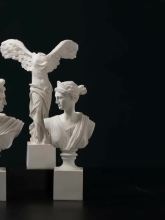 Hot sale small Roman female Athena head bust statue for interior
combination effects