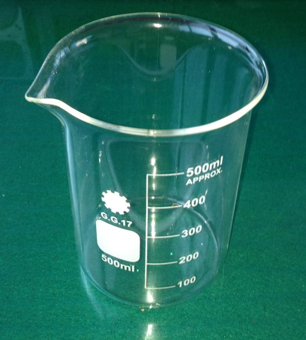 BEAKER low form, with spout and graduations