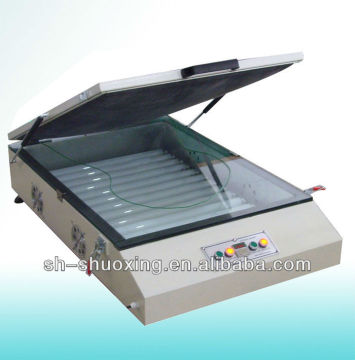 Screen printing frames exposure units with vacuum