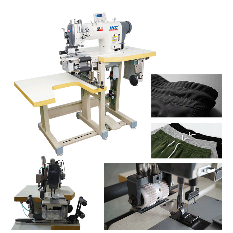 ماكينة الخياطة الصناعية المطاطية على القماش