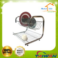 2-tier chrome kitchen dish drying rack/dish rack/kitchen dish rack
