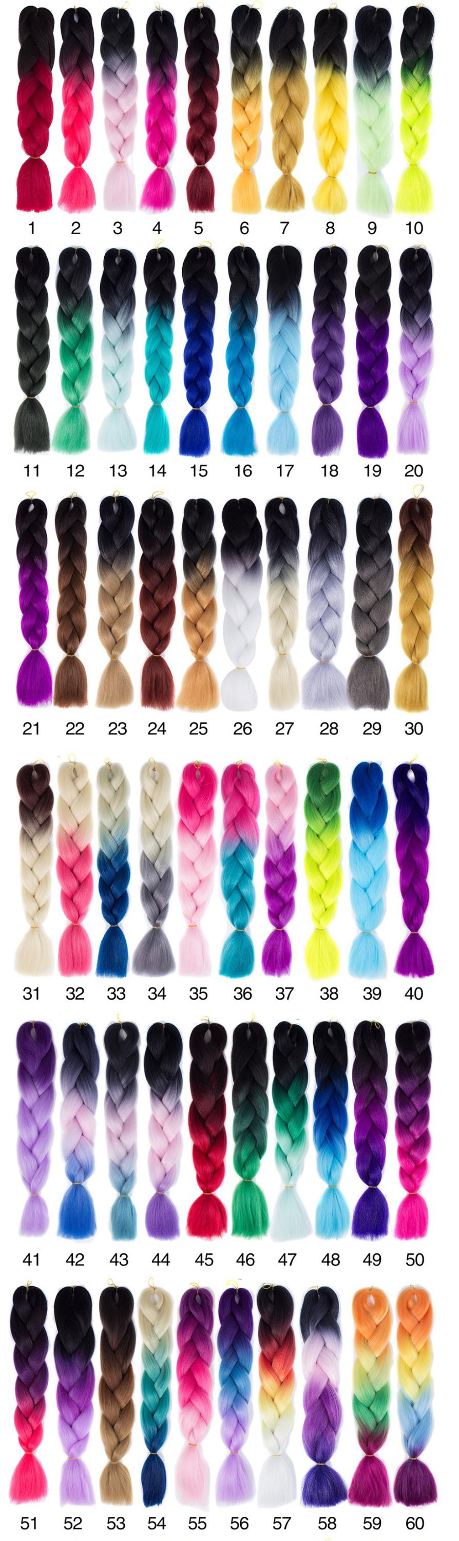 Free sample 24inch 100g braiding hair crochet braid synthetic hair extension