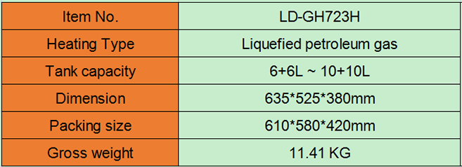 6l Double Baskets Gas Fryer Product Details