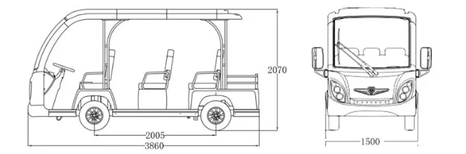 New Design 8 Seats Electric Vehicle Sightseeing Cars for Resort