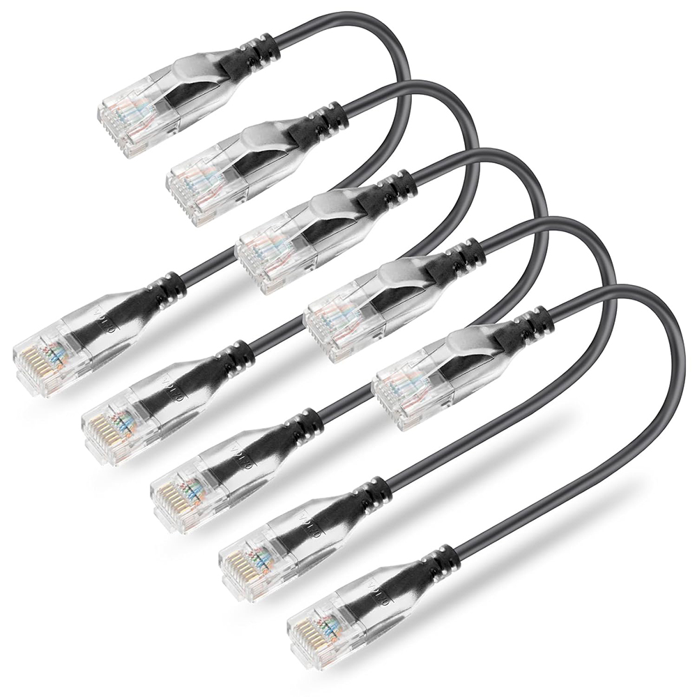 Cat6a Patch Cable with Copper Conductors and Snagless RJ45 Connector