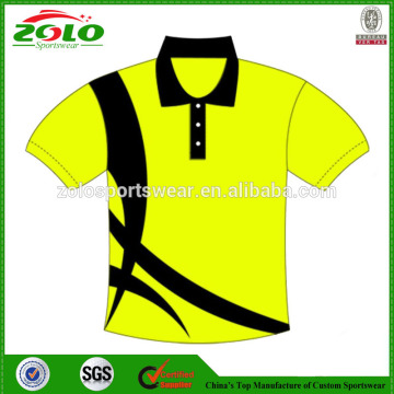 Fashionable Sublimation Printing Stripe Golf Polo Shirts