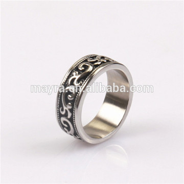 titanium unique engraved black wedding bands for women
