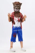 Child halloween costumes werewolf with EVA mask