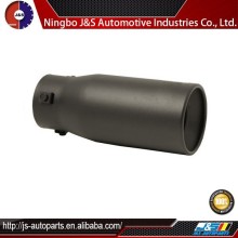 Straight cut resonated bolt-on exhaust muffler tip