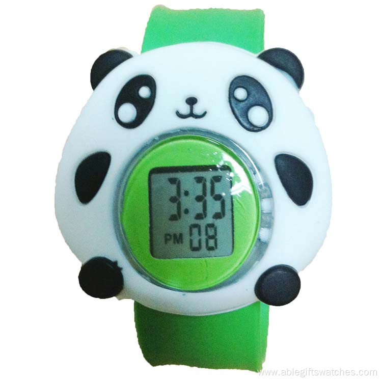 Digital Children Cartoon Silicone Slap Bracelet Watch