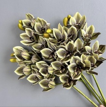 High Quality 6 Heads Artificial Cymbidium Orchids for Sale