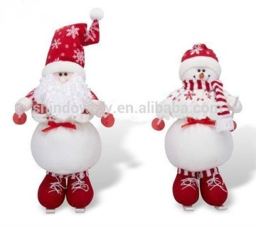 handmade father christmas and christmas snowman