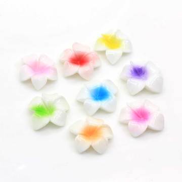Artificial Colorful Flower Beads Kawaii Cabochon For Girls Hair Accessories Garment Ornaments DIY Toy Decor Charms
