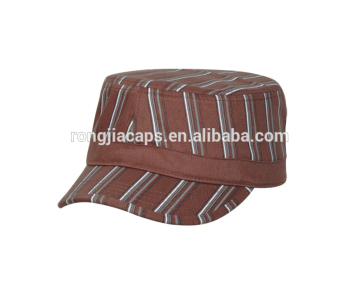 fashion stripe style military hat
