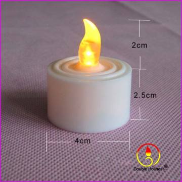 yellow color blink flameless led tea light candle