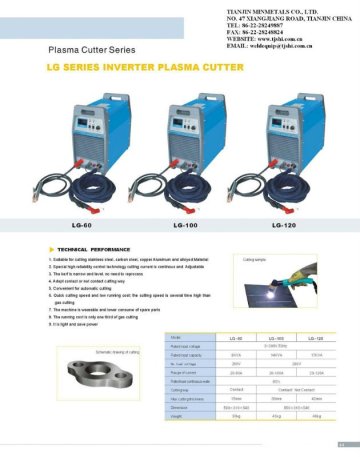 LG SERIES INVERTER PLASMA CUTTER