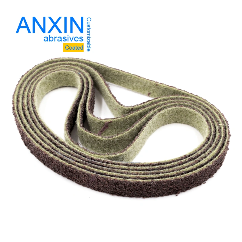 10*330mm Bbl Stainless Steel Fine Polishing Non-Woven Surface Conditioning Abrasive Belt