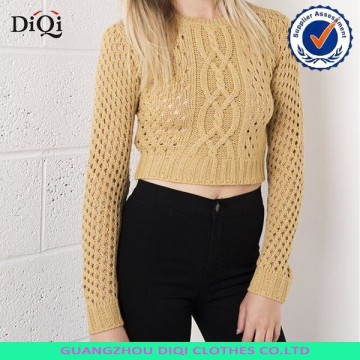 Hot Selling handmade crocheted sweaters, women cropped sweater,