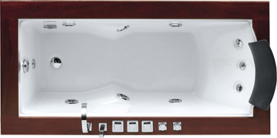 Indoor Corner Whirlpool Jacuzzi Massage Bathtub Acrylic Tub