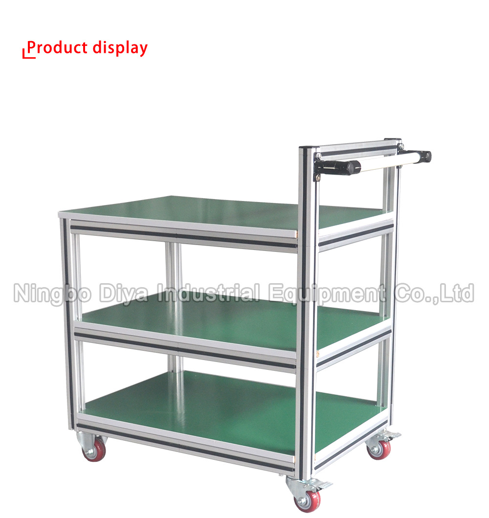 DY-T112 Aluminium Industrial Trolley Handpush Tote Cart 3 layers