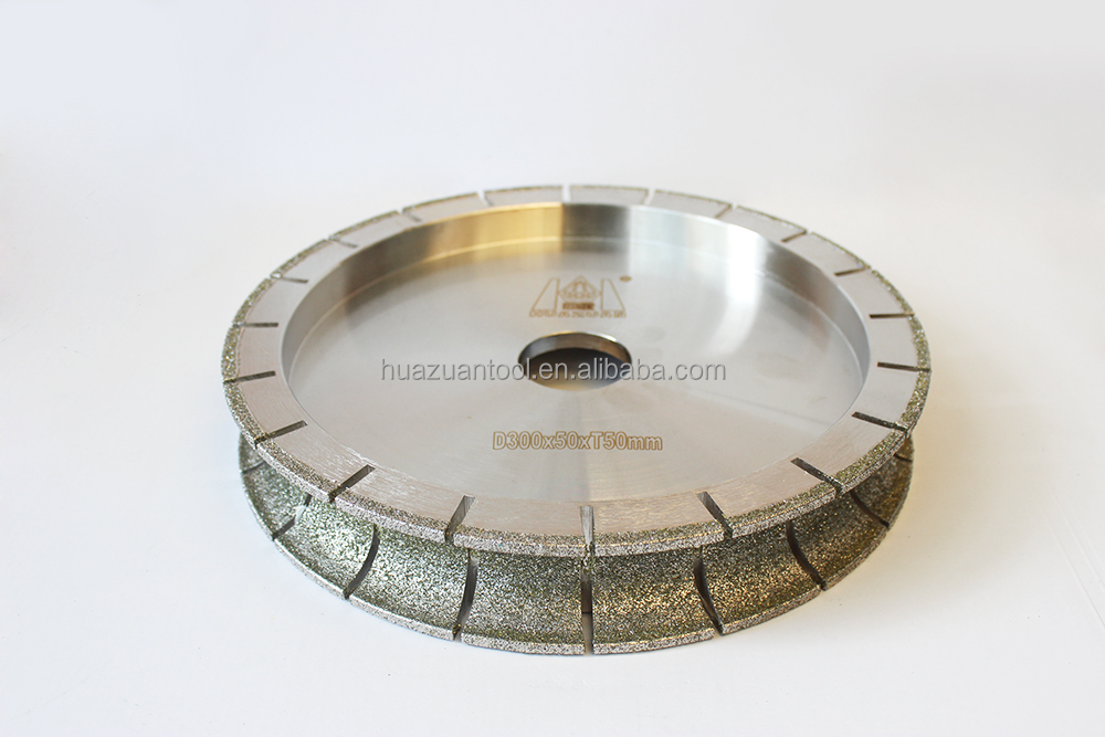 Full bullnose diamond electroplated profiling wheels for edge cutting grinding marble stone