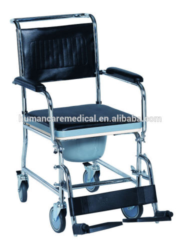 over toilet commode chair with PU Seat