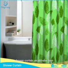 green leaves polyester fabric shower curtains