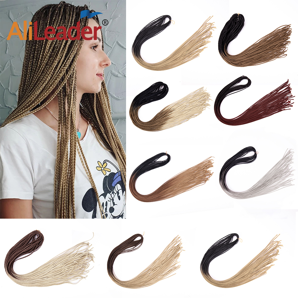 Synthetic Thin Zizi Braids Micro Box Braids Crochet Hair