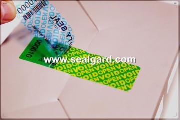 tamper evident void label