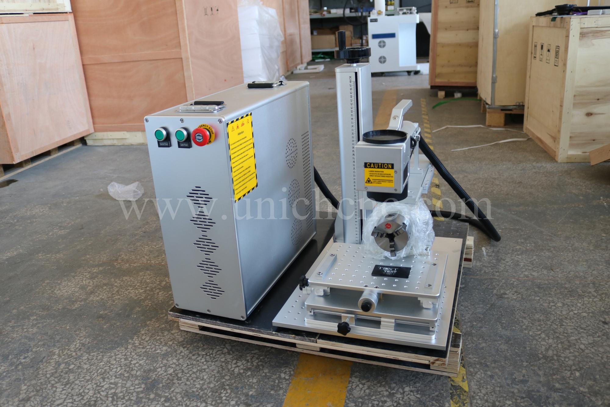 3d metal fiber laser marking machine with EZCAD software