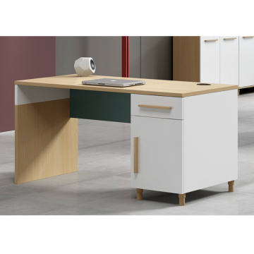 Modern Oak Single Office Desk - Cheap Computer Table for 1 Person