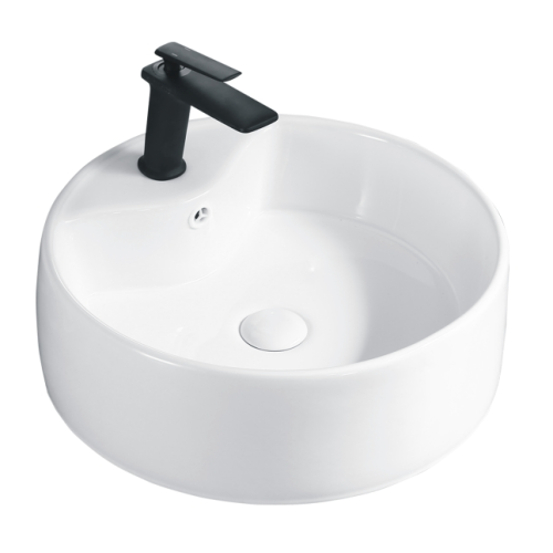 Modern Round Counter Top Basin With Tap Hole