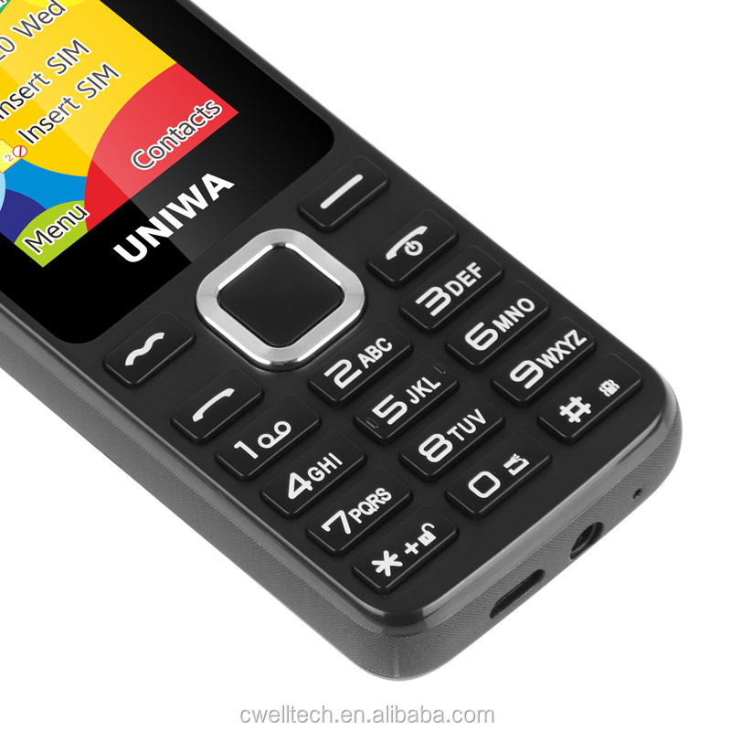 Stock Dual SIM card Brand Quality UNIWA E1801 Feature Mobile Phone