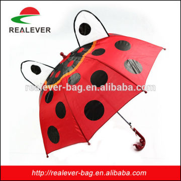 Red ladybug shape kids cartoon umbrella