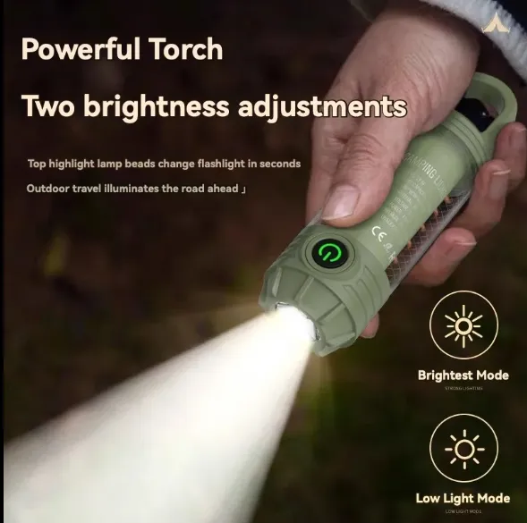 Multi Functional Outdoor Camping Light, Portable, Strong Flashlight, Rechargeable