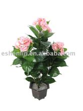 artificial hydrangea potted plant