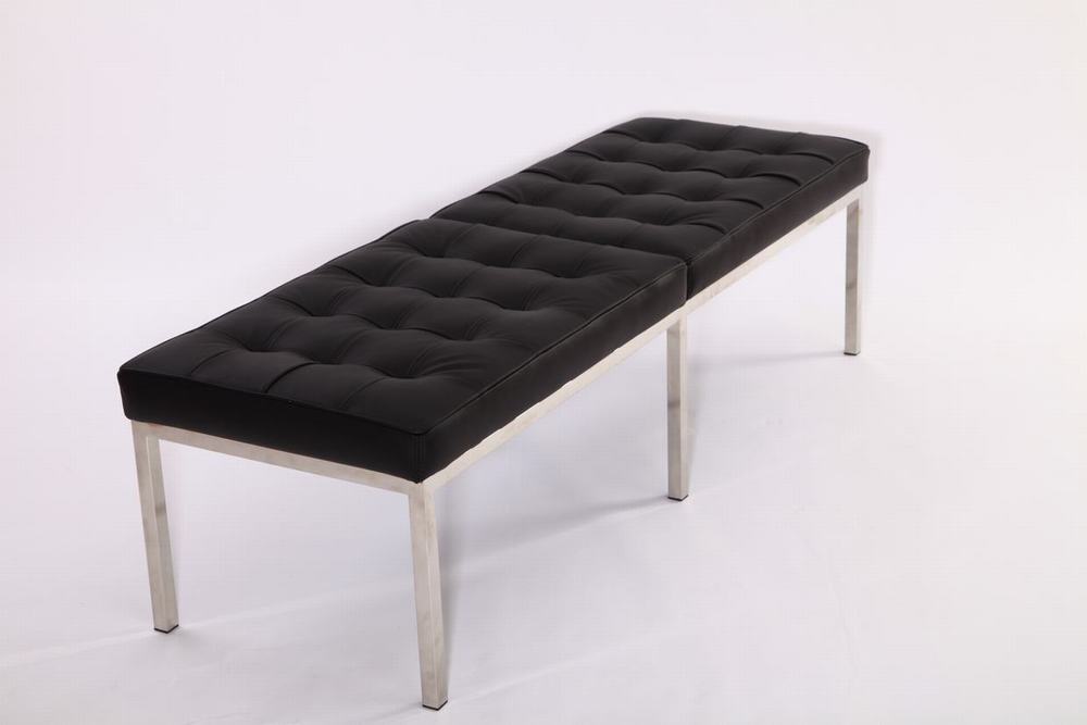 Black Leather Bench