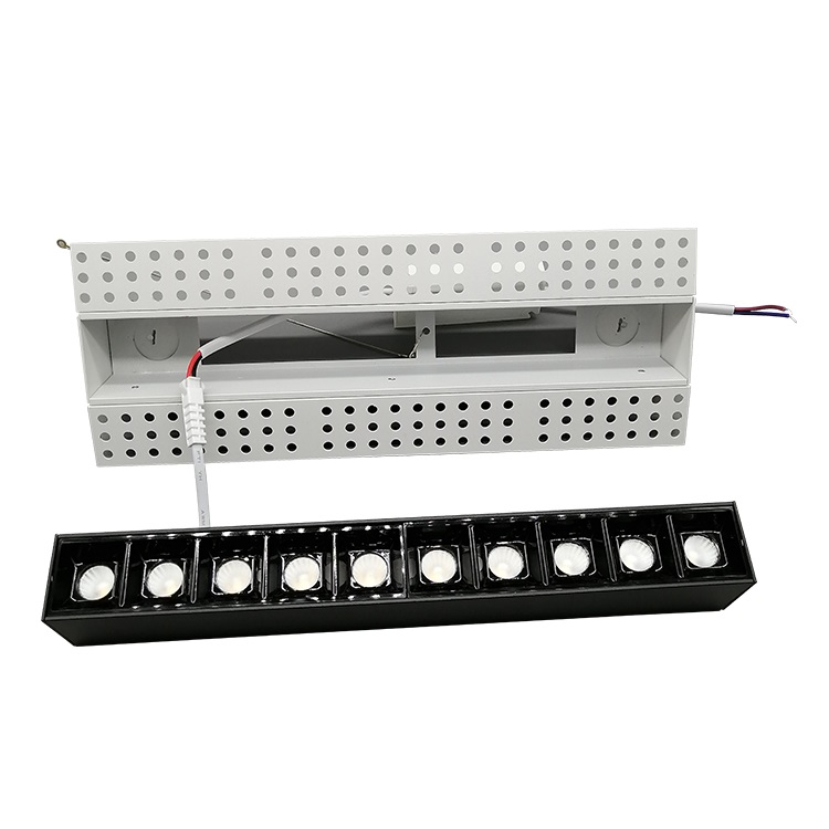 Trimless Aluminum 10w architectural linear down light Recessed Linear LED Grille Light