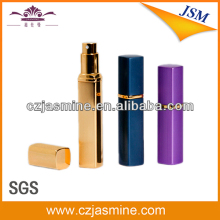 6ml square shape refillable perfume atomizers brushed aluminium