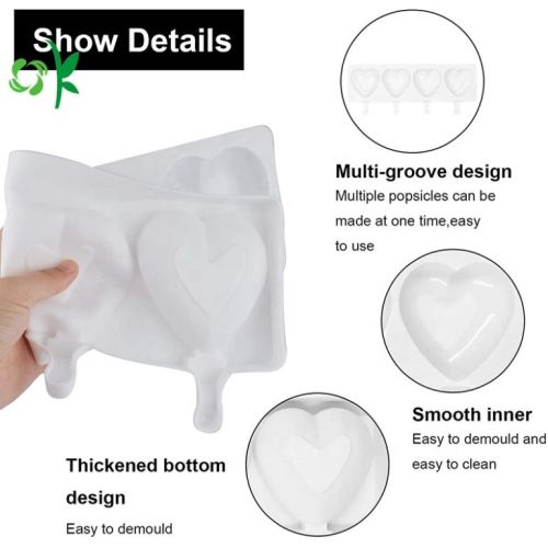 Khuôn làm kem silicone hình trái tim tùy chỉnh