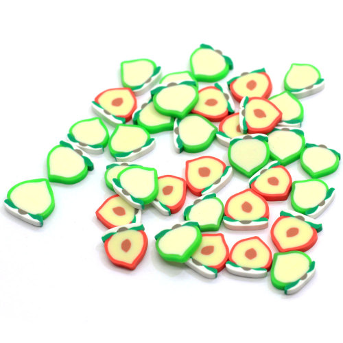 500 g di argilla polimerica morbida fetta di pesca spruzza per materiale di riempimento di melma particelle di decorazione per torta nail art frutta artigianale 6 mm 12 mm