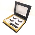 Fiber false eyelashes magnetic eyeliner eye lashes set